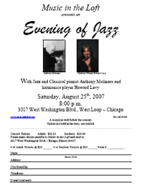 Evening of Jazz Flyer